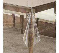 WenYa Nappe rectangulaire en PVC transparent - Imperméable - Facile à nettoyer - Pour salle à manger, fête, établi - Résistante à l'huile et aux taches - Réutilisable - 180 x 140 cm