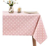 WenYa Nappe rectangulaire imperméable en plastique PVC facile à nettoyer pour pique-nique, fête, intérieur et extérieur, rose, 255 x 137 cm