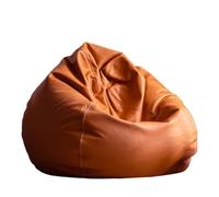 WENYAZIGUO Fauteuils poufs, Housse de Pouf en Simili Cuir sans Rembourrage, Multicolore, 2,3 à 4,5 Pieds(Orange,D4.5ft-Cover-Giant)