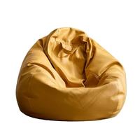WENYAZIGUO Fauteuils poufs, Housse de Pouf en Simili Cuir sans Rembourrage, Multicolore, 2,3 à 4,5 Pieds(Yellow,D3.3ft-Cover-Adults)