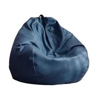 WENYAZIGUO Fauteuils poufs, Housse de Pouf en Simili Cuir sans Rembourrage, Multicolore, 2,3 à 4,5 Pieds(Deep Blue,D4.5ft-Cover-Giant)