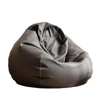 WENYAZIGUO Fauteuils poufs, Housse de Pouf en Simili Cuir sans Rembourrage, Multicolore, 2,3 à 4,5 Pieds(Carbon Grey,D3.3ft-Cover-Adults)