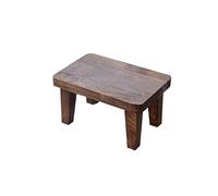WENYAZIGUO Le Petit Banc de Bois, Tabouret Bas, Petit Tabouret carré en Bois, idéal for Le Salon, la Chambre, Bureau ou Convient également comme Table Basse d'appoint rétro(C)