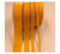 WENYAZIGUO Les Rubans de Velours, Ruban de Velours Simple Face Multicolore 6-25 mm x 5 Yards for Loisirs créatifs(Golden Yellow V022,9mm x 5yards)