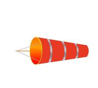 WENYAZIGUO Manche à air de Mesure, Direction réfléchissante accrochante Multicolore du Vent 60/80/100cm for la Ferme d'aéroport de Jardin(B-Red-Grey,80cm)
