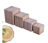 WENYAZIGUO Pieds de Meubles en Bois Massif, 4 Pieds de Meubles en Bois Hauteur 3-20 cm(15x15x10cm)