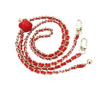 WENYAZIGUO Sangle à chaîne métallique, 2 pcs Sangle de chaîne de sac en métal multicolore 120 cm(Red)