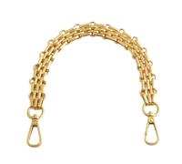 WENYAZIGUO Sangle à chaîne métallique, Chaînes de sacs en métal, sangles de remplacement for sacs à main, multicolores, plusieurs tailles, 2 pièces(Satin gold,Total 100cm)