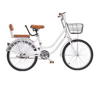 WENYAZIGUO Vélo de Ville, Vélo de Banlieue for Femmes avec Selle de Guidon réglable siège arrière Multicolore 20-24 Pouces(White,20inch)