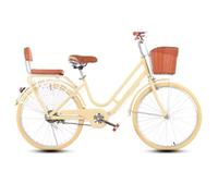 WENYAZIGUO Vélo de Ville, Vélo de Banlieue Multicolore 24/26 Pouces(Yellow,26inch)