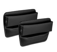 WENYINGLIHAI 2 pièces Rangement Siège Voiture Sac pour Porsche Cayenne/Cayenne Coupe/Macan/Panamera/Taycan, Organisateur de Remplissage RéGlable Accessoires IntéRieurs de Voiture,A/Black