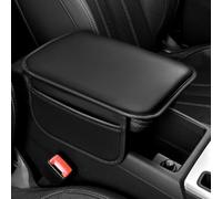 WENYINGLIHAI Coussin D'accoudoir de Voiture avec 2 Sacs de Rangement pour Toyota CHR Corolla RAV4 Yaris Camry, PU Respirant Antidérapant Protection la Console Accessoires,A/Black