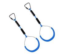 WENYOG Anneaux Gymnastique 2 pièces Anneaux de Gymnastique balançoire Anneau d'escalade en Plein air d'obstacle Ensemble Ensembles Jeu d'arrière-Cour(Blue)