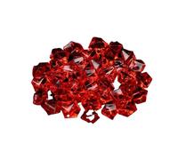 WENYOG Cailloux Aquarium 50pcs Confettis Ornement De Mariage Pavés Aquarium Paysage Pierres Artificielles Colorées Cristal Glaçons Vase Remplissage Cailloux(Red)