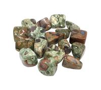 WENYOG Cailloux Aquarium Pierre roulée irrégulière, Jaspe de Paysage, Cristal de guérison Reiki, énergie Quartz, spécimen minéral, décoration d'aquarium, de Jardin et de Maison(Color19,50g)