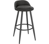 WENYOG Chaises de Bar Tabouret de Bar coloré, Chaise, Tabouret Bistro, comptoir avec Repose-Pieds en métal, Haut café, Meubles(Anthracite Leather)