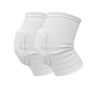 WENYOG Genouillère Sport Genouillères élastiques à Compression for sport, 2 paires, protection du genou, éponge épaisse, Support for l'entraînement de danse(WHITE,L)