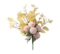 WENYOG Hortensia Artificielle Fleurs artificielles Blanches Bouquet Bleu Hortensia Fleurs artificielles Chrysanthème Fleurs en Soie Artificielles for la Décoration Fleur(Yellow)