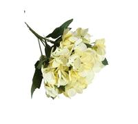 WENYOG Hortensia Artificielle Lot de 4 Fleurs artificielles d'hortensia en Soie, Fausses Fleurs d'hortensia, Bleues, for Bouquet de Mariage, décorations de fête à Domicile(Yellow)