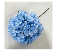 WENYOG Hortensia Artificielle Lot de 5 Branches d'hortensia artificielles Bleues de 40 cm for décoration de Bouquet de Mariage, Fleurs en Soie for décoration de fête à Domicile(15x9cm)