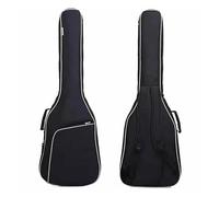 WENYOG Housse Guitare Sac à Dos épais for Guitare, Simple, Noir et Blanc, avec Rembourrage en Coton de 10 mm, for Basse, Sac bandoulière, Housse Transport Option(Bass Bag)