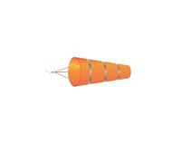 WENYOG Manche à Air Extérieur Girouette météo 60/80/100cm, Mesure de la Direction du Vent, Ferme, aéroport, Ceinture réfléchissante Anti-déchirure, décor Jardin extérieur(Orange-Gray-S)