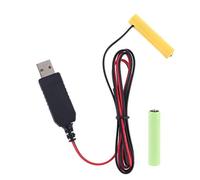 Wenyounge 2 pcs 3V Adaptateur Secteur Dummy Batterie Éliminateur De Piles LR03 2AAA Cordon d'alimentation USB Remplacez