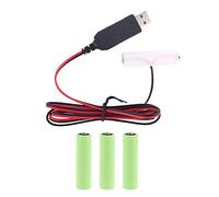 Wenyounge Adaptateur Secteur Dummy Batterie Éliminateur De Piles LR6 AA Cordon d'alimentation USB Remplacez 1 À 4 Piles AA De 1,5 V