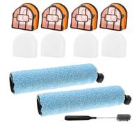 wenyouya Kit de filtres pour aspirateur Wet Dry pour Shark WD161 WD261 AW261 AW261 2 rouleaux de brosse traités 4 filtres en mousse lavables Outil de nettoyage multi-surfaces Entretien des sols