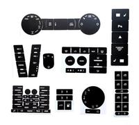 Wenyouya Lot d'autocollants de réparation de boutons de voiture pour Touareg 2004-2009, noir superposition blanche lettrage et caractères, accessoires extérieurs de voiture