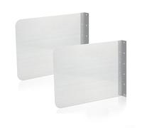 wenyouya Lot de 2 protections anti-éclaboussures en acier inoxydable pour évier de cuisine, 43,2 x 30,5 cm, résistantes à la rouille, montage mural, angle de 90 degrés, facile à installer, argenté