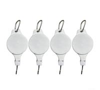 wenyouya Lot de 4 crochets rétractables pour plantes pour un entretien facile des jardinières suspendues et mangeoires à oiseaux en plein air (blanc)