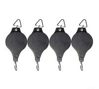 wenyouya Lot de 4 crochets rétractables pour un entretien facile des jardinières suspendues et mangeoires à oiseaux en plein air (Noir)