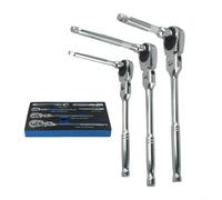 wenyouya Lot de 6 clés à cliquet pour tête flexible avec entraînement à 72 dents, comprend des barres d'extension pivotantes de 1/4", 3/8", 1/2" pour les espaces restreints et l'effet de levier
