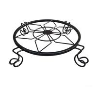 wenyouya Support de pot de fleurs rustique en fer pour intérieur et extérieur avec design pliable et peu encombrant pour une présentation élégante de plantes et décoration de jardin (étoile à six