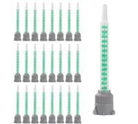 Wenyue Lot de 25 buses de mélange époxy,Mélangeur Statique,Tube De Mélange Statique,Buse de Mélange de Colle pour Colle bi Composant, Vert pour Cartouche de Colle AB de Pistolet Adhésif AB