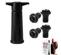 Wenyue Pompe à vide vin avec 4 bouchons,Bouchon pour Pompe Vide Air,Accessoires vin,bouchon bouteille vin,réutilisable pour garder le vin frais,Conservation du Vin jusqu'à 7 Jours