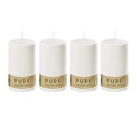 Wenzel Pure Safe Candle Lot de 4 bougies Blanc naturel 13 x 7 cm