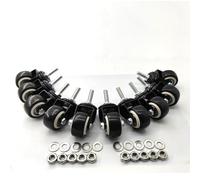 WENZIDAO Lot de 10 Roulettes avec Tige Filetée M8 x 25 et Écrou d'Écartement 1,5" pour Chariots, Établis de Travail, Meubles