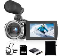 Weochi Caméra vidéo HD 1080p 36 MP pour YouTube TikTok, écran de rotation à 270 degrés, zoom 18x, caméscopes de vlogging pour enfants, adolescents, étudiants, débutants, personnes âgées