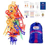 WEofferwhatYOUwant Jeu de Famille - Chaises et Échelles à Empiler - 44 Pièces - Jeu d'Équilibre pour Enfants et Adultes - Solo ou en Équipe - Parfait pour Fêtes, Voyages, Cadeaux, Soirées Jeux