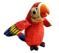WEofferwhatYOUwant Perroquet Parlant Peluche Macaw Grand Ara Rouge - Répète Ce Que Vous Dites, Bouche Bouge, Ailes Battent - Jouet Interactif Enfant - Voix Multilingue - Cadeau Éducatif 3+ Ans