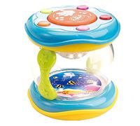 WEofferwhatYOUwant Tambour Bébé - Jouet Musical Interactif - Instrument d’Éveil avec Berceuses, Lumières LED & Sons de Percussion - Jouet Portable & Éducatif pour Enfants 6 Mois+