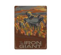 WEOFURBL Iron Giant Anime PosterWall Decor Art Metal Tin Poster Modern Bar Decorations40x30cm