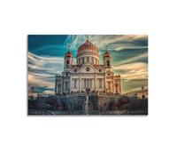 WEOFURBL Poster décoratif sur toile représentant la cathédrale du Christ-Sauveur (20 x 30 cm)