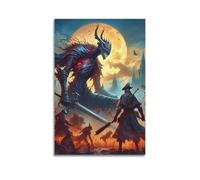 WEOFURBL Poster décoratif sur toile représentant un chasseur de prêtres et de bêtes, affiche d'art moderne pour décoration murale familiale (50 x 75 cm)