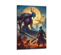 WEOFURBL Poster décoratif sur toile représentant un chasseur de prêtres et de bêtes, affiche d'art moderne pour décoration murale familiale (50 x 75 cm)