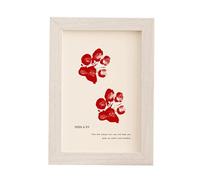 WEOKDFHA Cadre Photo pour Animaux Cadre Photo Empreinte de Patte Chien, Souvenir commémoratif, Ornements décoratifs for la décoration Murale Maison et Chambre(White,8 inch)