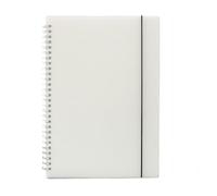 WEOKDFHA Cahier À Spirale Carnet de notes A4/B5/A5/A6, papier blanc transparent, lignes horizontales, grille, points, carnet comptes, sangle, agenda(Dot Lattice,A6-10.8x14.8cm)