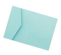 WEOKDFHA Cartes D'invitation De Mariage Kit de cartes d'invitation mariage à trois volets découpées au Laser, 50 roses, enveloppe poche Pour Mariage(Matte light blue,Cover and envelope)